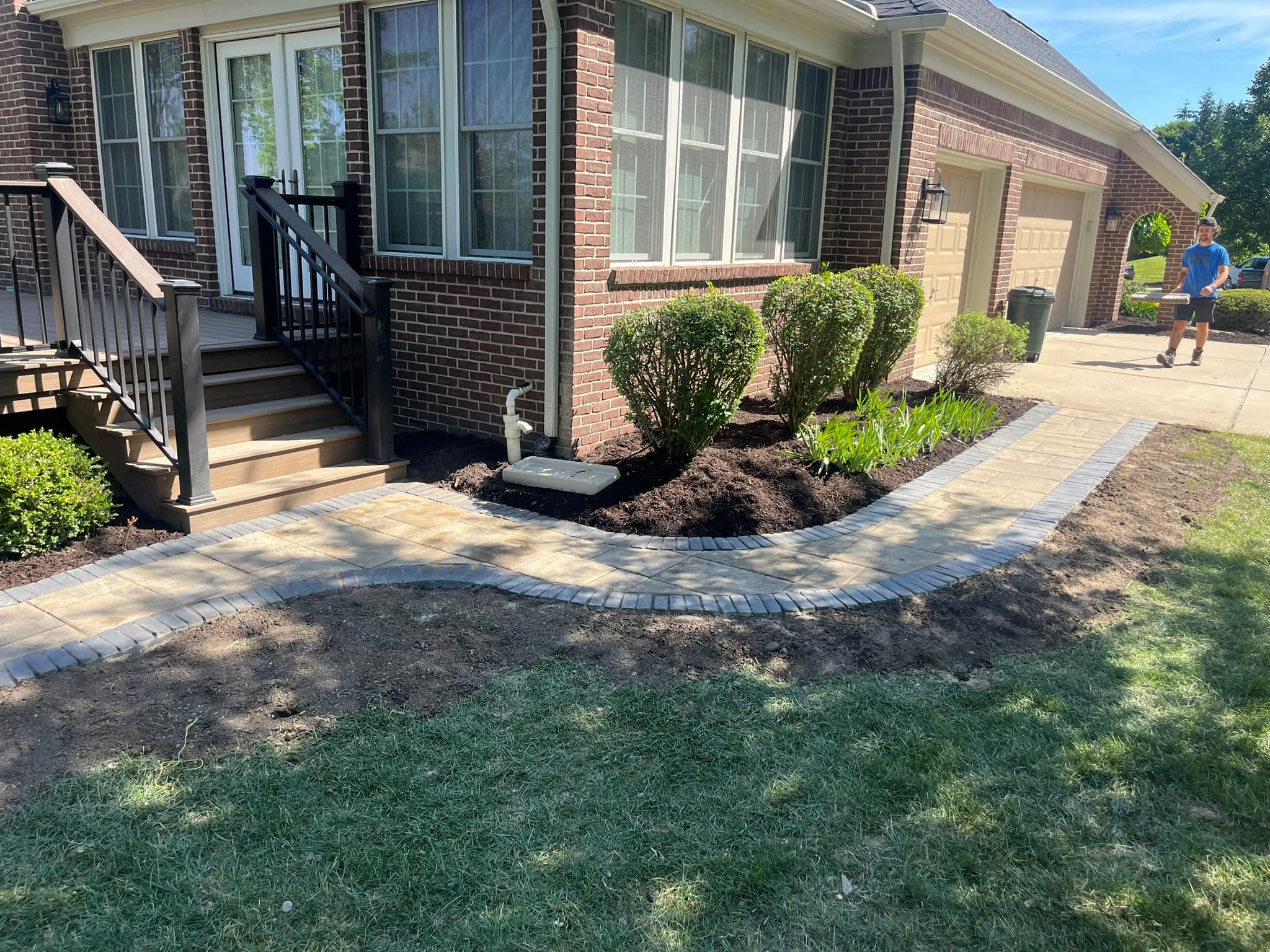 Paver Walkway and Landscaping
