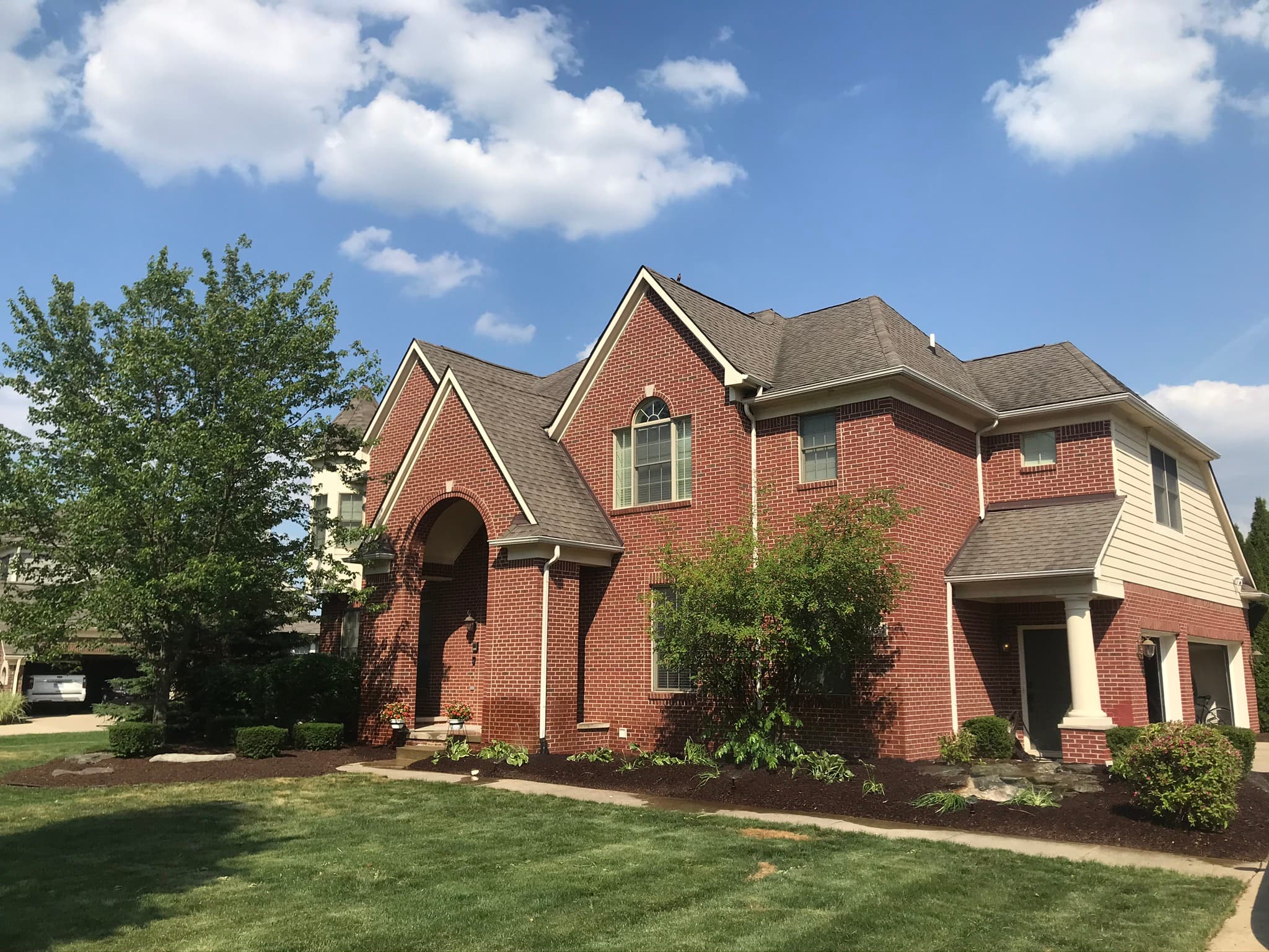 Circular Brick Patio Installation