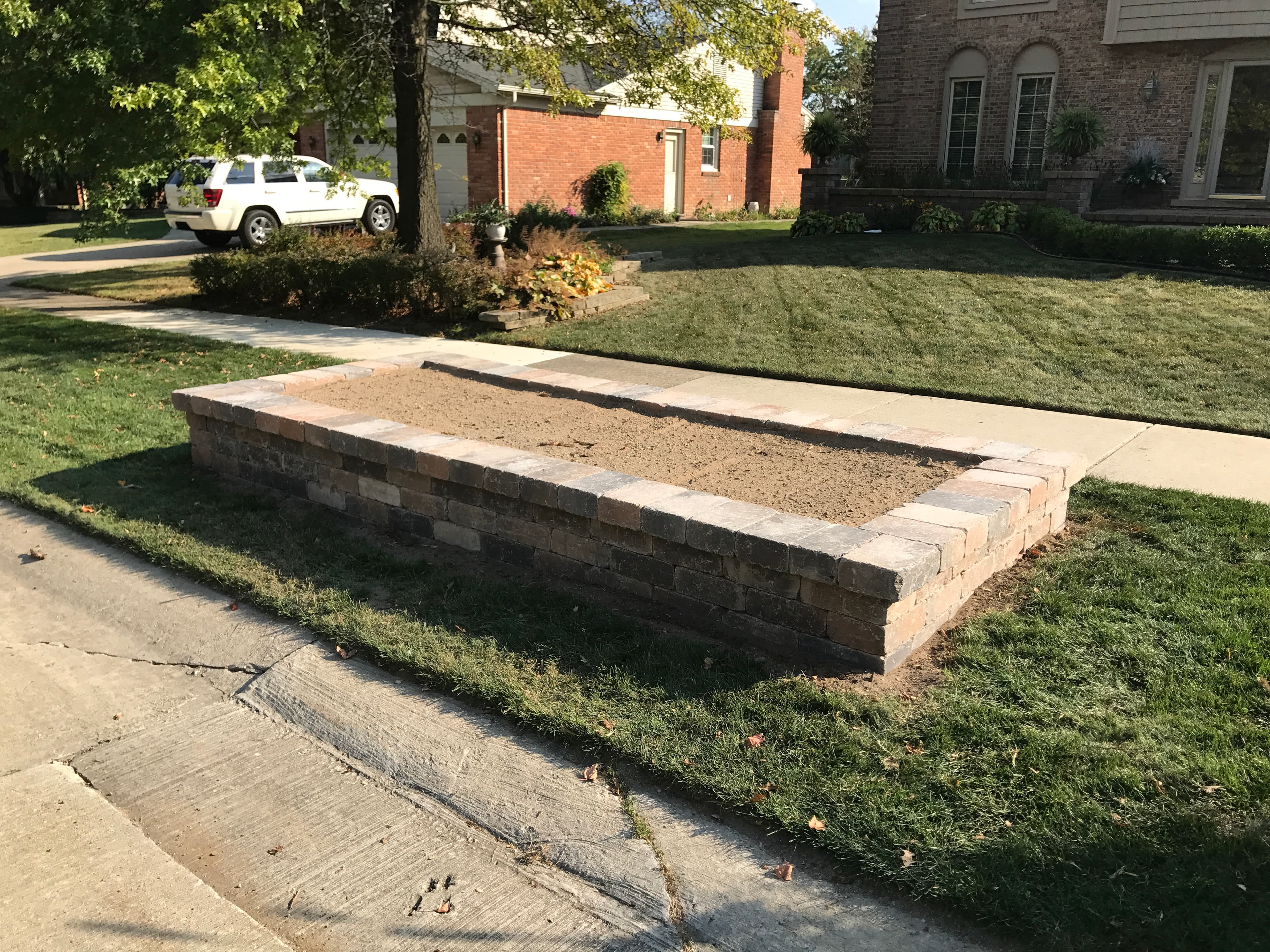 Brick Retaining Wall Planter