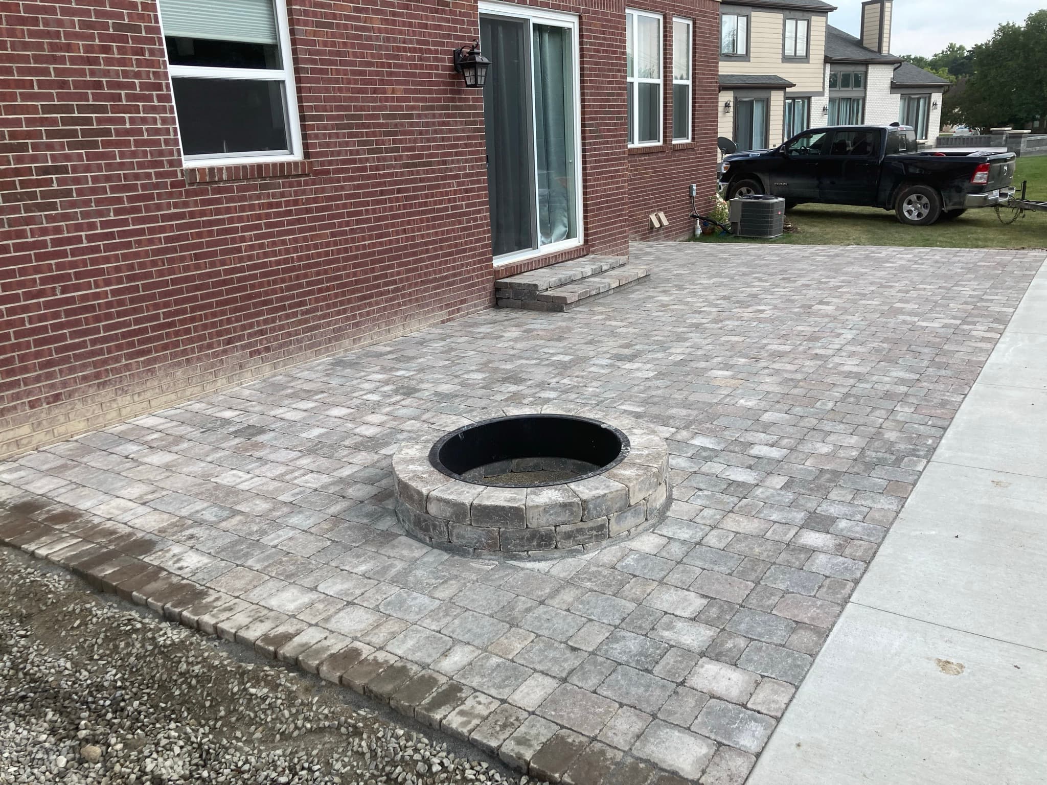 Paver Patio with Fire Pit