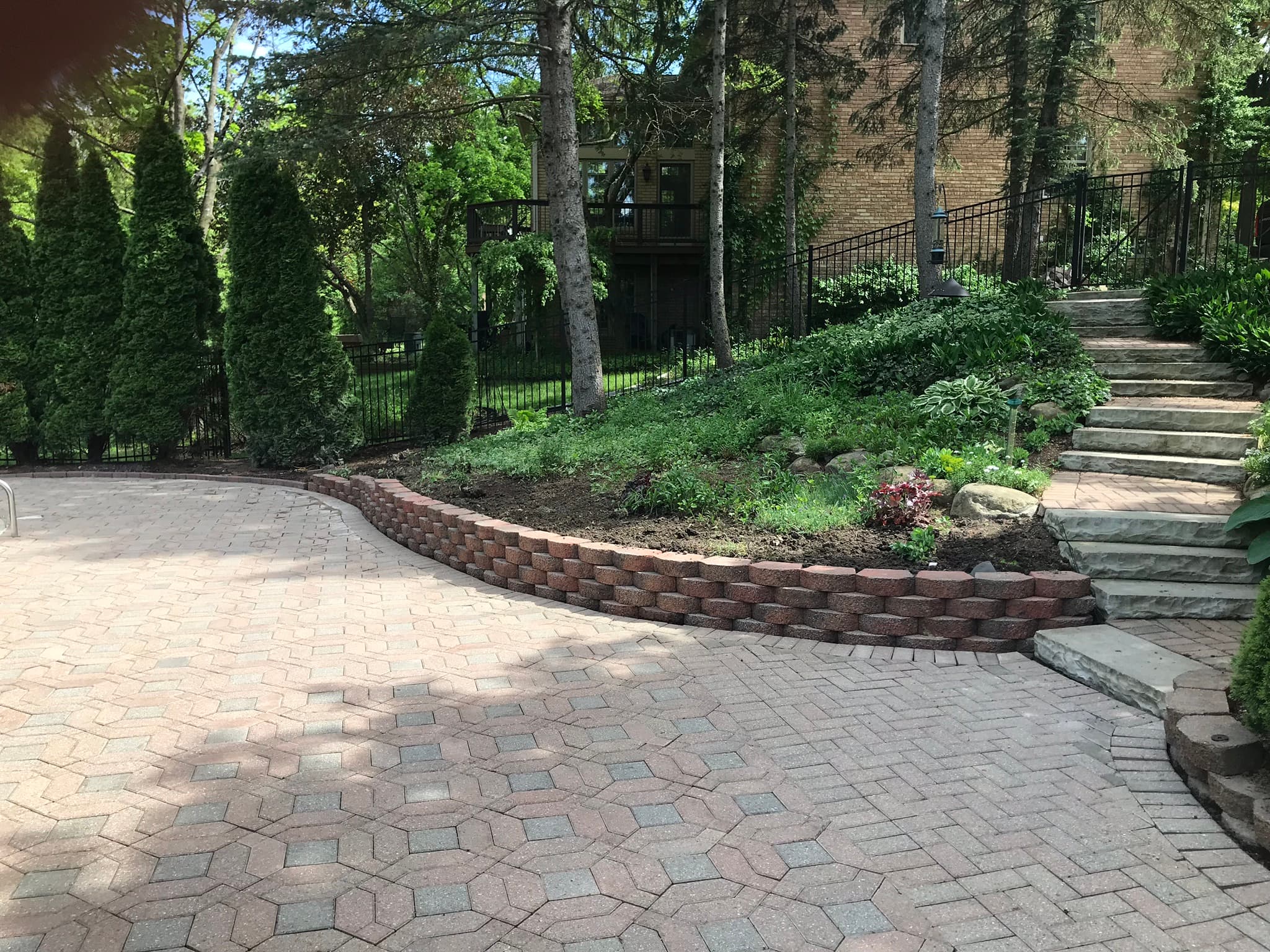 Patio and Retaining Wall Installation