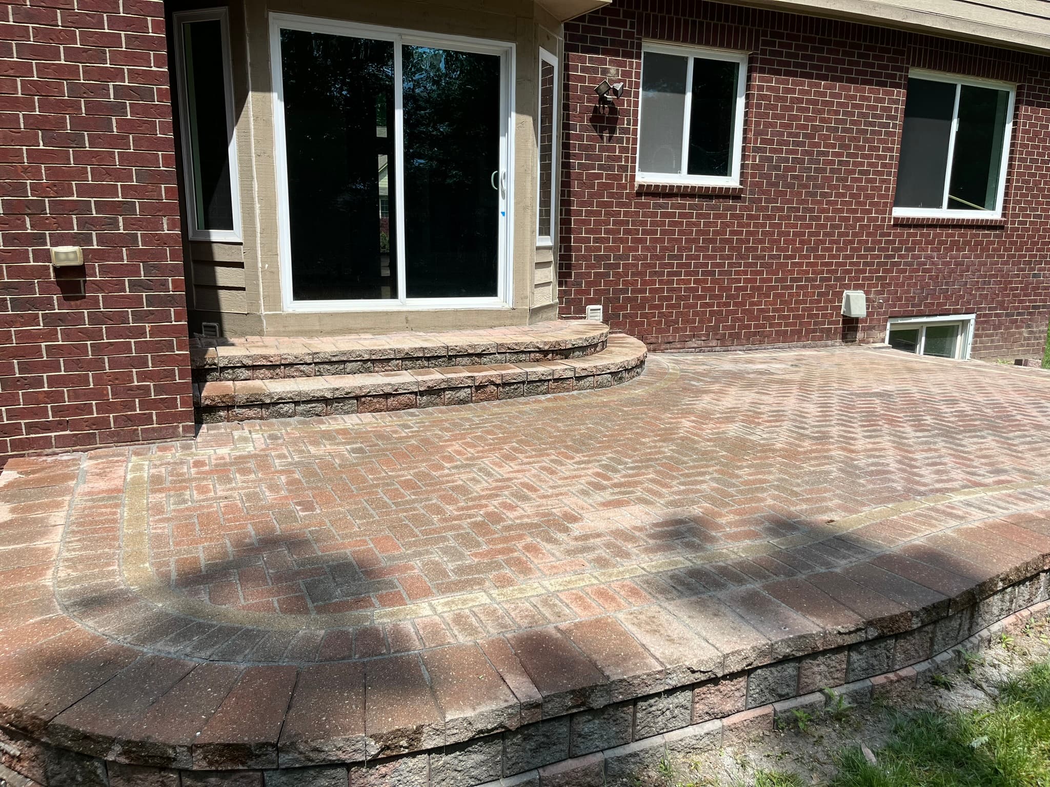 Damaged Brick Patio and Step Repair